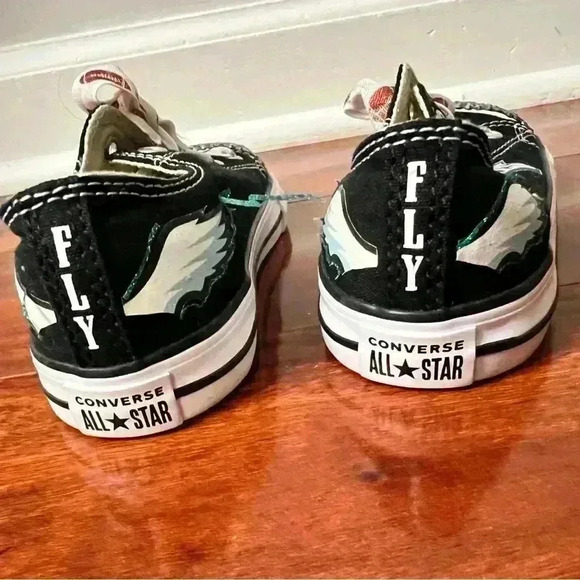 Philadelphia Eagles Converse Toddler Girls Size 10 Football Bedazzled All Star - Picture 3 of 10